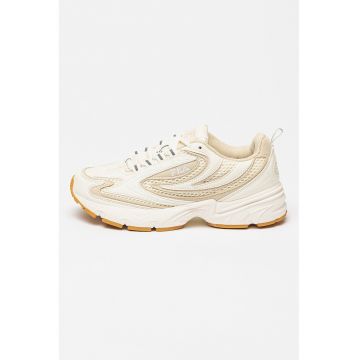 Pantofi sport de piele ecologica cu insertii de plasa Actix Retro