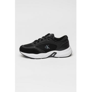 Pantofi sport demiwedge cu logo