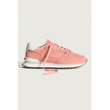 Pantofi sport din piele intoarsa cu detalii contrastante