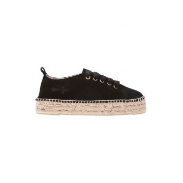 Pantofi sport tip espadrile de piele intoarsa Hampton