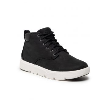 Bocanci trekking barbati  11738 - Piele naturala - Negru