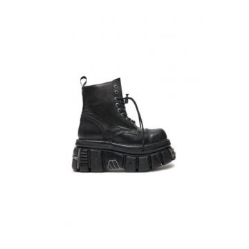 Ghete sport barbati  piele ecologica - negru - 44