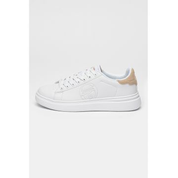 Pantofi sport cu talpa plata si insertii de piele intoarsa Roma Lux