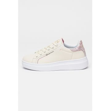 Pantofi sport de piele ecologica cu garnituri stralucitoare