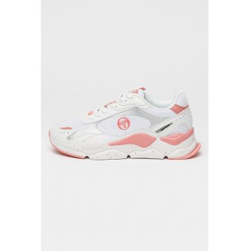 Pantofi sport din material sintetic cu garnituri textile