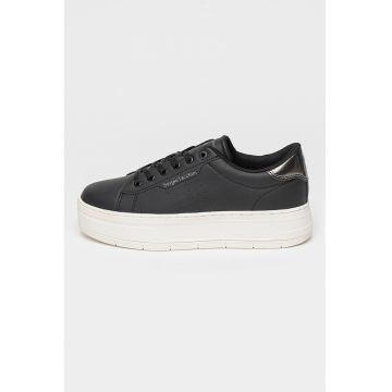 Pantofi sport flatform de piele ecologica Chiara