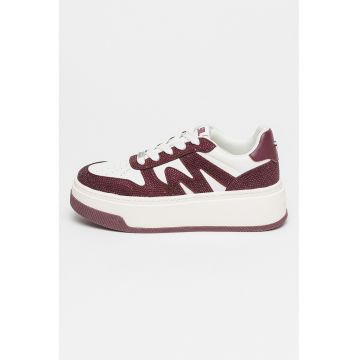 Pantofi sport flatform decorati cu strasuri