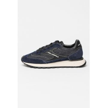 Pantofi sport wedge cu garnituri din piele intoarsa