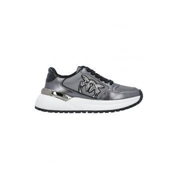 Pantofi sport de piele cu insertii de material sintetic