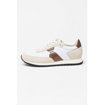 Pantofi sport din material textil cu garnituri din piele intoarsa Parkour