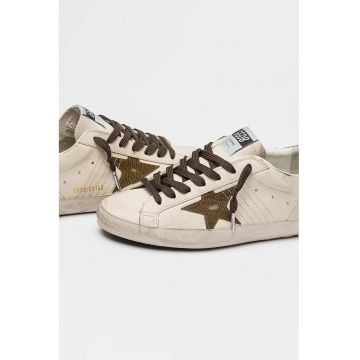 Pantofi sport din piele cu aspect invechit Super Star Classic