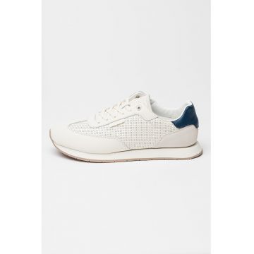 Pantofi sport din piele cu design perforat