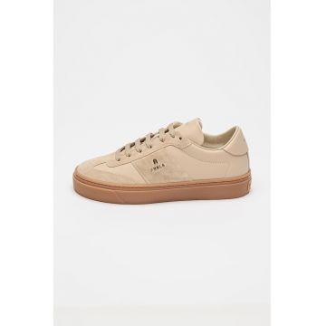 Pantofi sport din piele intoarsa cu insertii din piele