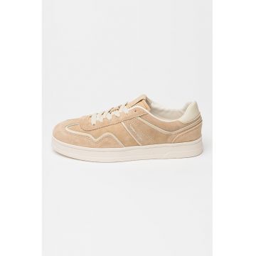 Pantofi sport low-cut din piele intoarsa