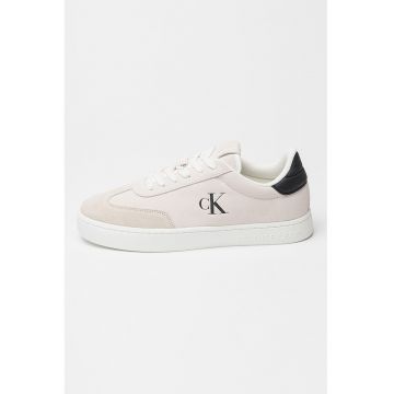 Pantofi sport low-cut din piele intoarsa cu model clasic si talpa cupsole