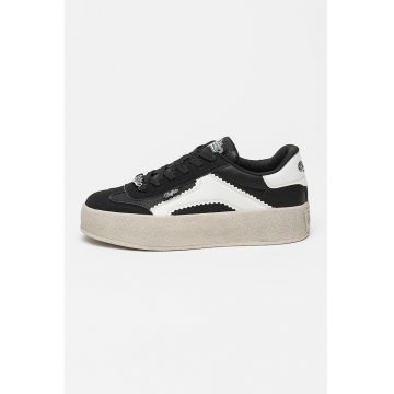 Pantofi sport cu talpa flatform si detaliu logo Cajo