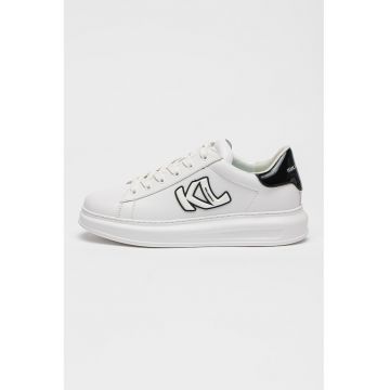 Pantofi sport de piele cu detalii din material sintetic