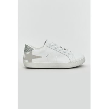 Pantofi sport de piele ecologica cu detalii stralucitoare