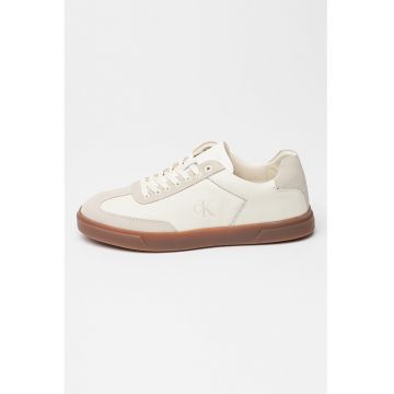 Pantofi sport din piele cu detalii din piele intoarsa