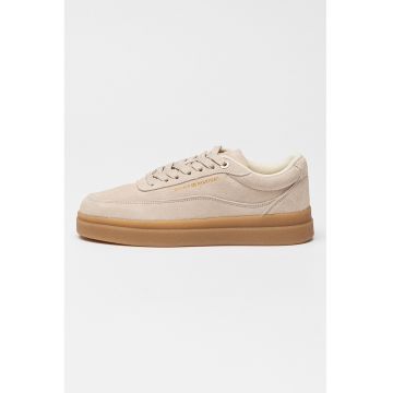 Pantofi sport din piele intoarsa cu logo discret Modern