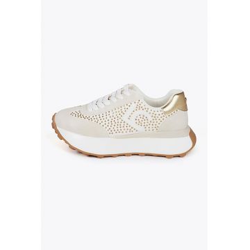 Pantofi sport flatform cu aplicatii de strasuri