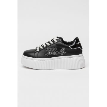 Pantofi sport flatform de piele