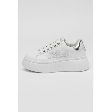 Pantofi sport flatform de piele