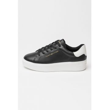 Pantofi sport flatform din piele Chic
