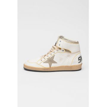 Pantofi sport mid-cut din piele cu garnituri din piele intoarsa Sky Star