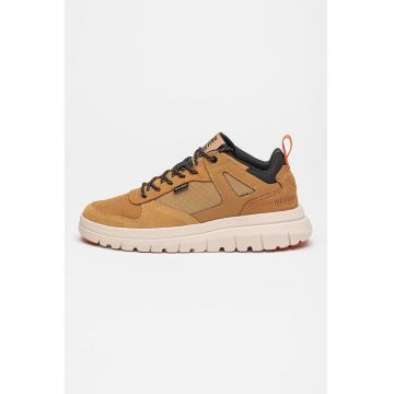 Pantofi sport wedge cu garnituri de piele intoarsa