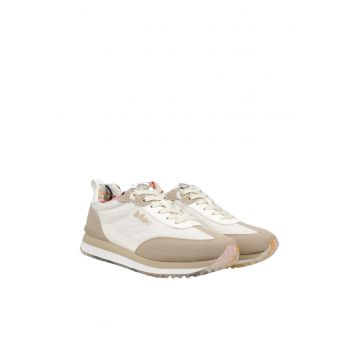 Adidasi  textil - talpa cauciuc - alb/bej