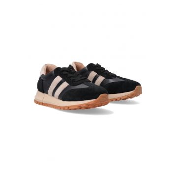 Pantofi sport din piele si piele intoarsa