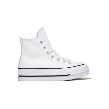 Pantofi sport femei cu platforma  Chuck Taylor All Star Lift Leather High - Alb