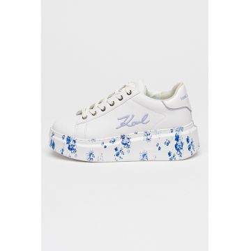 Pantofi sport de piele cu imprimeu floral