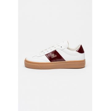 Pantofi sport de piele cu logo metalic