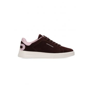 Pantofi sport low-cut de piele intoarsa