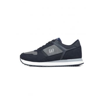 Pantofi sport de piele ecologica cu logo