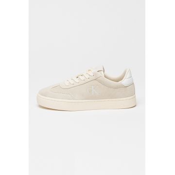 Pantofi sport de piele intoarsa cu garnituri de piele