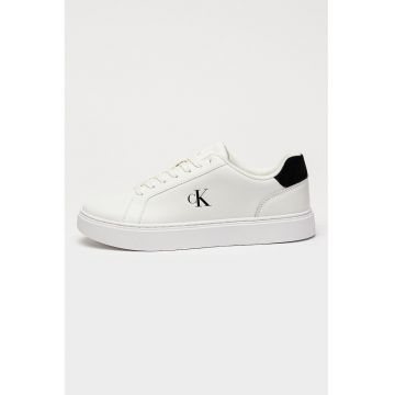 Pantofi sport din piele cu insertii din piele intoarsa