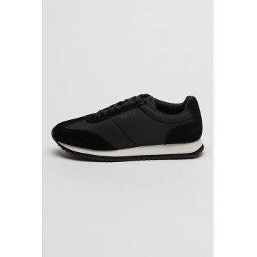 Pantofi sport low-cut de piele - Negru - 40
