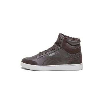 Pantofi sport mid-high cu insertii de piele intoarsa Suffle Fur Forest Night - Gri inchis - 6