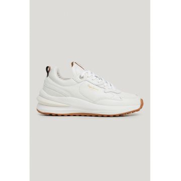 Pantofi sport wedge cu garnituri de piele intoarsa