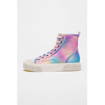 Tenisi mid-high cu logo pe talpa