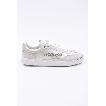 Pantofi sport de piele cu logo brodat