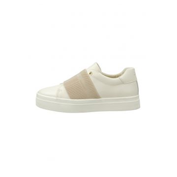 Pantofi sport slip-on de piele cu banda din material textil