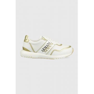 Armani Exchange sneakers culoarea alb