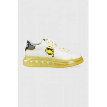 Karl Lagerfeld sneakers din piele KAPRI KUSHION culoarea alb KL96630