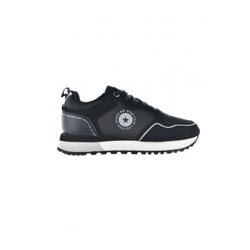 Pantofi sport cu garnituri din piele intoarsa ecologica