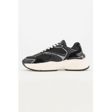 Pantofi sport de piele cu garnituri din material textil