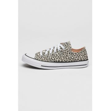 Pantofi sport low-cut cu model animal print